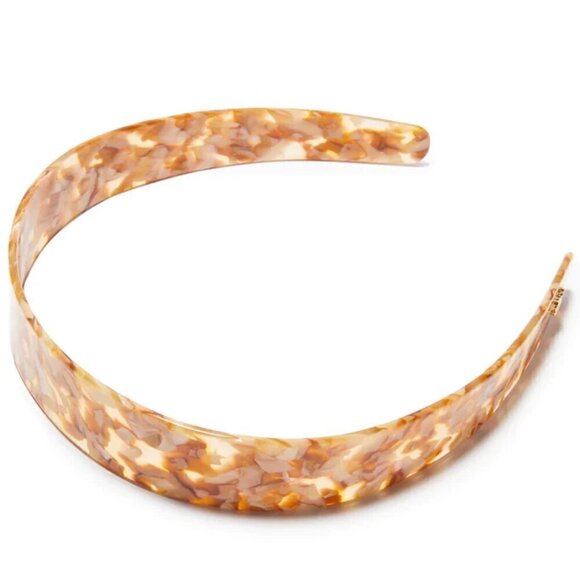 Lele Sadoughi Tortoise Acetate Headband Lightweight Chic - Picture 3 of 6